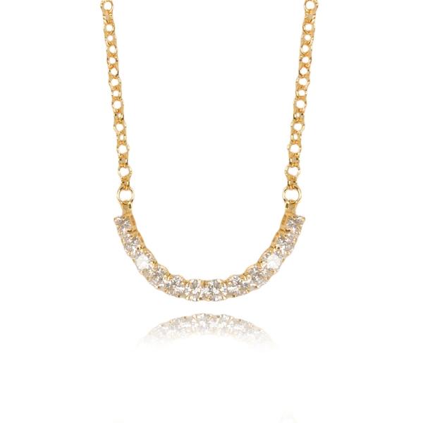 Pulseira Elos Redondos Com Faixa de Zircônia Banhado em Ouro 18k - Dourado