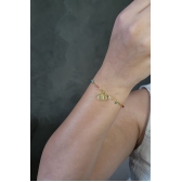 Pulseira Olho Grego Com Zircônias Coloridas Banhado em Ouro 18k - Dourado