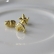 Trio de Brincos Marinhos Banhado em Ouro 18k - Dourado
