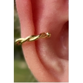 Piercing Fake Trançado Banhado em Ouro 18k