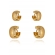 Duo de Argolas Grossas Trabalhadas Banhado em Ouro 18k - Dourado