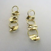 Brinco Grande de Círculos Interligados Banhado em Ouro 18k - Dourado