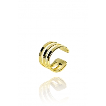 Piercing Três Fios Banhado em Ouro 18k