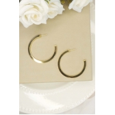 Brinco Argola Grande Clássica Banhado em Ouro 18k - Dourado