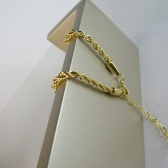 Pulseira Cordão Baiano 3,0 Banhado em Ouro 18k - Dourado