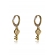 Brinco Argolinha com Chave Banhado em Ouro 18k - Dourado