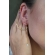 Brinco Argolinha Corrente com Ponto de Luz e Piercing Fake Banhado em Ouro 18k - Dourado