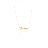 Colar Gratidão Banhado em Ouro 18k - Dourado