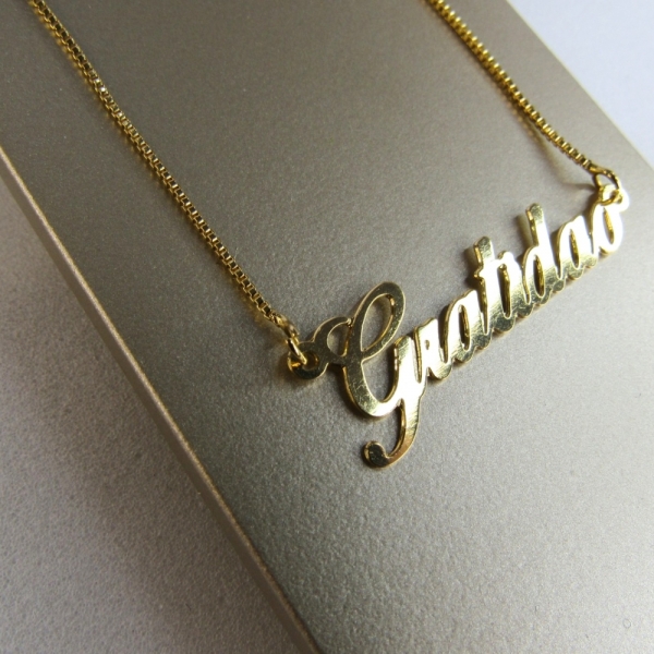 Colar Gratidão Banhado em Ouro 18k - Dourado