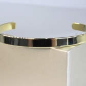 Bracelete Liso Largo Banhado em Ouro 18k - Dourado