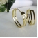 Brinco Argola Media Dupla Vazada Banhado em Ouro 18k - Dourado