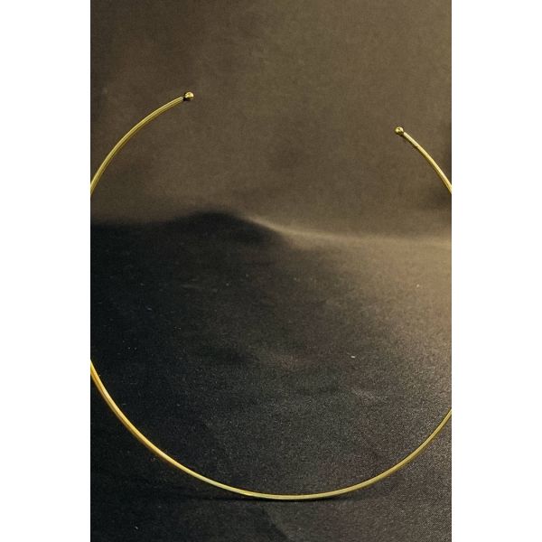 Choker Circular Aro fino Banhado em Ouro 18k - Dourado