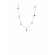 Colar Corrente Americana com Zircônias Multicolor Banhado em Ouro 18k - Dourado