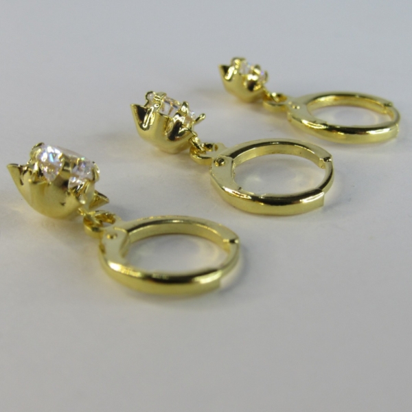 Trio Argolinha Estrelinha de Zircônia Banhado em Ouro 18k - Dourado