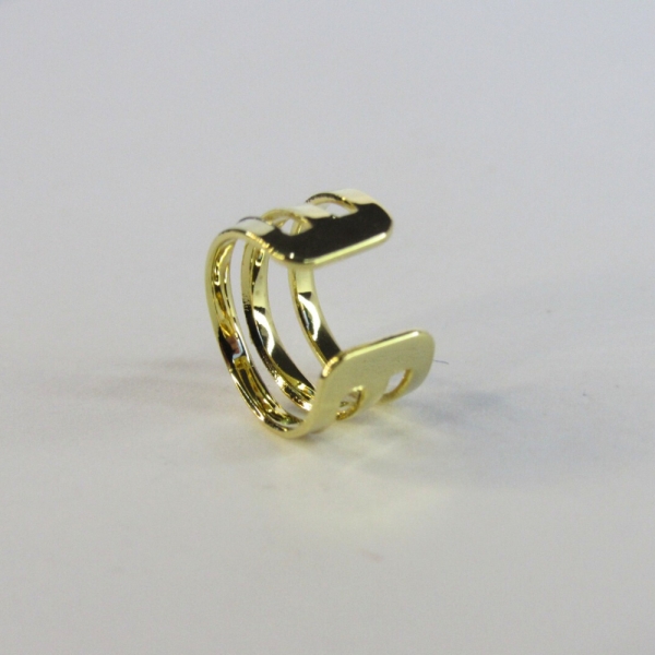 Piercing Três Fios Banhado em Ouro 18k - Dourado
