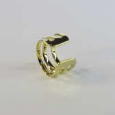 Piercing Três Fios Banhado em Ouro 18k - Dourado