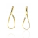 Brinco Gota Com Corrente Banhado em Ouro 18k - Dourado