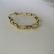 Pulseira de Elos Intercalados Grandes Banhados a Ouro 18k - Dourado