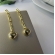 Brinco Corrente Elo com Coração na Ponta Banhado em Ouro 18k - Dourado