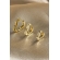 Trio de Brincos de Coração Banhado em Ouro 18k - Dourado