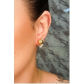 Brinco de Bola Lisa Banhado em Ouro 18k - Dourado