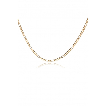 Colar Corrente com Elos Sequenciados Banhado em Ouro 18k MASCULINO