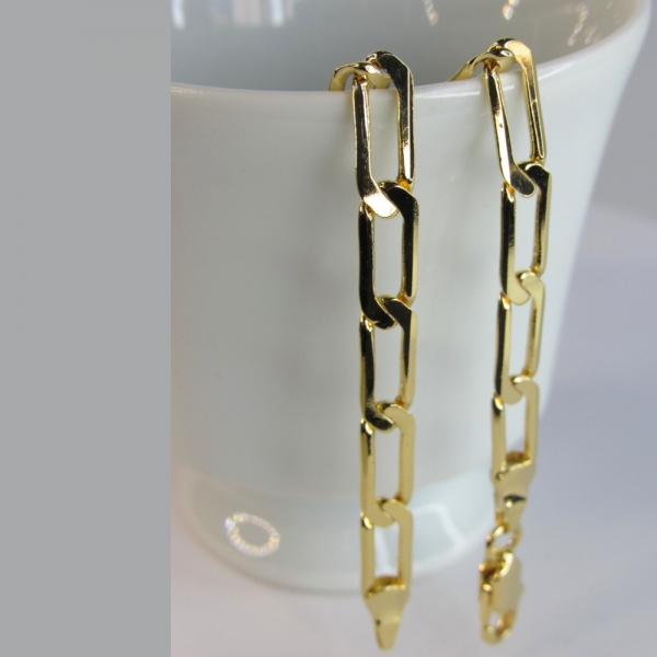 Pulseira Corrente Chapada Banhado em Ouro 18k MASCULINA - Dourado