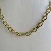 Choker Corrente Com Elos Ovalados Banhado em Ouro 18k - Dourado