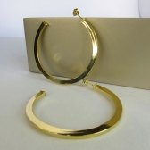 Brinco Argola Grande Clássica Banhado em Ouro 18k - Dourado