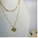 Colar Duplo com Coração Banhado em Ouro 18k - Dourado
