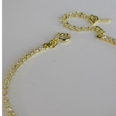 Pulseira Em Corrente De Zircônias Banhado em Ouro 18k - Dourado