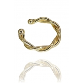 Piercing Fake Trançado Banhado em Ouro 18k