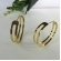 Brinco Argola Media Dupla Vazada Banhado em Ouro 18k - Dourado