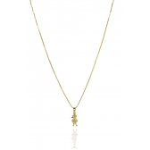 Colar Pingente Menino com Zircônia Colorida Banhado em Ouro 18k - Dourado