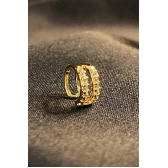 Piercing Fake Vazado com Zircônia Banhado em Ouro 18k - Dourado