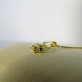 Colar Pingente Patinha De Cachorro Colorida Banhado em Ouro 18k - Dourado