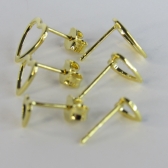 Trio de Corações Vazados Banhado em Ouro 18k - Dourado