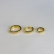 Trio de Brincos de Argolinha com Fio Lateral Banhado em Ouro 18k - Dourado