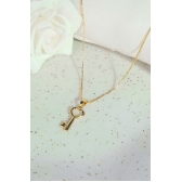 Colar Pingente de Chave Banhado em Ouro 18k - Dourado
