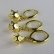 Trio Argolinha Estrelinha de Zircônia Banhado em Ouro 18k - Dourado