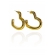 Brinco Argola de Coração Grossa Banhado em Ouro 18k - Dourado