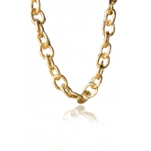 Pulseira Com Elo Oval Médio Banhados em Ouro 18k - Dourado