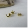 Trio de Brincos Marinhos Banhado em Ouro 18k - Dourado