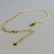Pulseira Meia Fita Meia Corrente Banhado em Ouro 18k - Dourado