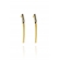 Brinco Fio Grosso Trabalhado Banhado em Ouro 18k - Dourado