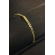 Pulseira Meia Fita Meia Corrente Banhado em Ouro 18k - Dourado