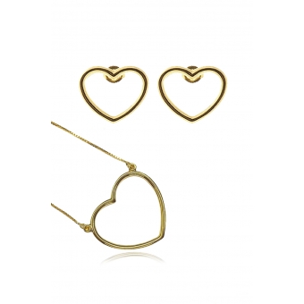 Conjunto de Coração Vazado