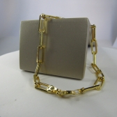 Pulseira Corrente Cartier 1.6 Diamantada Banhado em Ouro 18k MASCULINA - Dourado