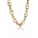 Pulseira Com Elo Oval Médio Banhados em Ouro 18k - Dourado