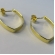 Brinco Argola Oval Banhado em Ouro 18k - Dourado